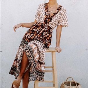 Bohme Boho Midi Dress Size XS